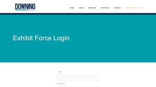 Exhibit Force Login - Downing Exhibits