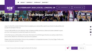 Exhibitor Zone Login - ICE London 2019 - Welcome to ICE London!