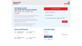 Exide Life Insurance - Customer Portal