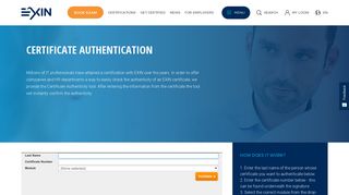 Certificate authentication | EXIN