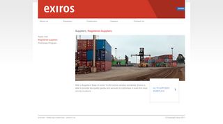 Registered suppliers :: Exiros