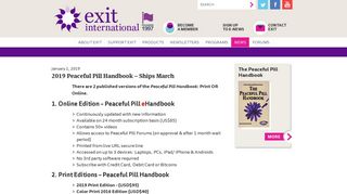 Exit International | Peaceful Pill Handbook 2018 now available