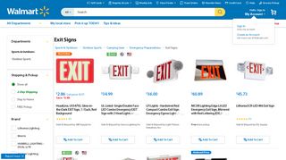 Exit Signs - Walmart