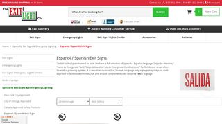 Espanol / Spanish Exit Signs | Exit Light Co.