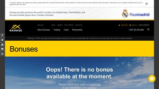 Forex trading bonuses from Exness