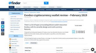 Exodus wallet review 2019 | Features & fees | finder.com