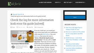 Check the log for more information kodi error fix guide [solved]