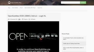 OpenSubtitles KODI (XBMC) Add-on – Login fix | Open Subtitles Blog