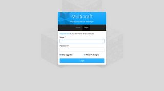 Multicraft - Login - Minecraft server hosting