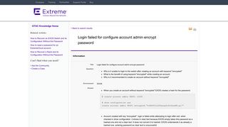 Q & A: Login failed for configure account admin encrypt password