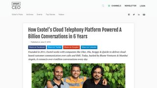 How Exotel's Cloud Telephony Platform Powered A Billion ...