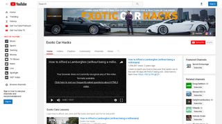 Exotic Car Hacks - YouTube