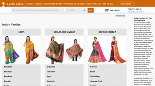 Buy Saris, Bedspreads, Salwar Kameez and Prayer ... - Exotic India