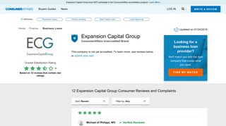Top 12 Reviews and Complaints about Expansion Capital Group