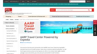 AARP Travel Center Powered by Expedia - AARP Member Advantages