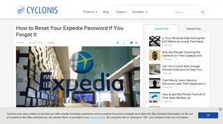 How to Reset Your Expedia Password If You Forgot It - Cyclonis