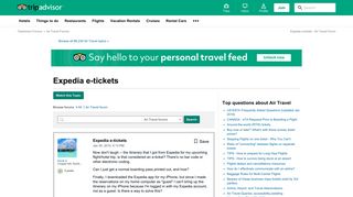 Expedia e-tickets - Air Travel Forum - TripAdvisor