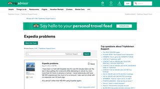 Expedia problems - TripAdvisor Support Forum