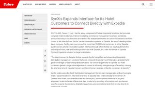SynXis Expands Interface for its Hotel Customers to Connect Directly ...