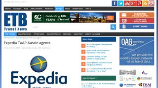 Expedia TAAP Aussie agents ·ETB Travel News Europe
