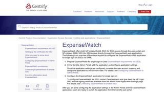 ExpenseWatch - Centrify Product Documentation