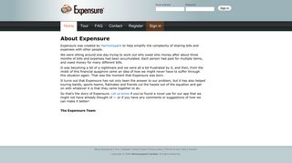 About Expensure - - Expensure [shared expense management]