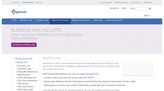 Business Mailing Lists and B2B Leads from Experian | Find a List of ...