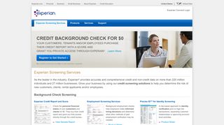 Credit and Background Check Services from Experian