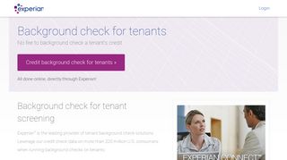 Background Check for Tenants - Experian Connect
