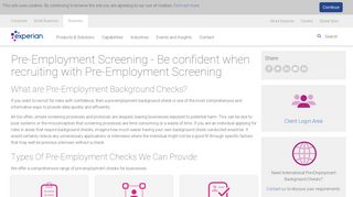 Pre - Employment Screening | Background Checking | Experian UK