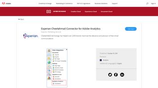 Experian Cheetahmail Connector for Adobe Analytics - Adobe Exchange