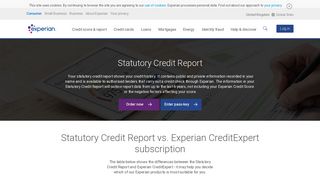 Statutory Credit Report | Experian
