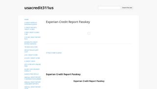 Experian Credit Report Passkey - usacredit311us - Google Sites