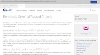 Enhanced DBS Checks | Background Checking | Experian UK