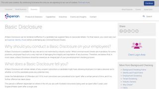 Basic Disclosure | Background Checking | Experian UK