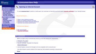 e-consumerview Home Page Help - Experian