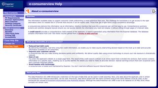 e-consumerview Home Page Help - Experian