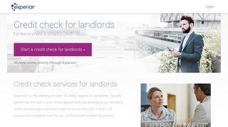 No fee tenant credit report for landlords | Experian Connect