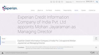 Experian plc - Experian Credit Information Company of India Pvt. Ltd ...