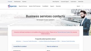 Business Services Contacts at Experian.com