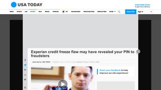 Experian PIN flaw may have revealed credit freeze info to fraudsters