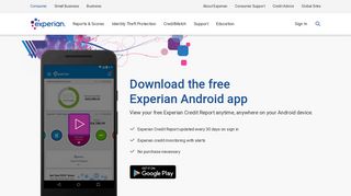 Free Credit Report Android App - Experian
