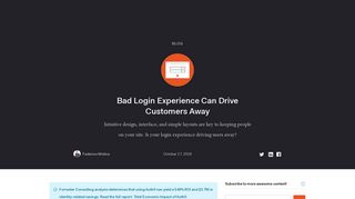 Bad Login Experience Can Drive Customers Away - Auth0