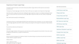 Experience Project Login - ExperienceProject.com - iLoginTo