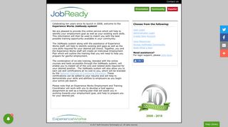 EW JobReady Home Page
