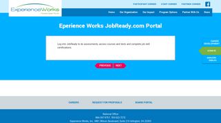 Eperience Works JobReady.com Portal - Experience Works