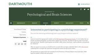 Interested in participating in a psychology experiment? | Department ...