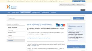 Time reporting (Timesheets) | Experis