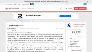 ExpertRating - Scam, Review 404966 | Complaints Board