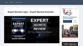Expert Secrets Login - Expert Secrets Overview - The Space Frame